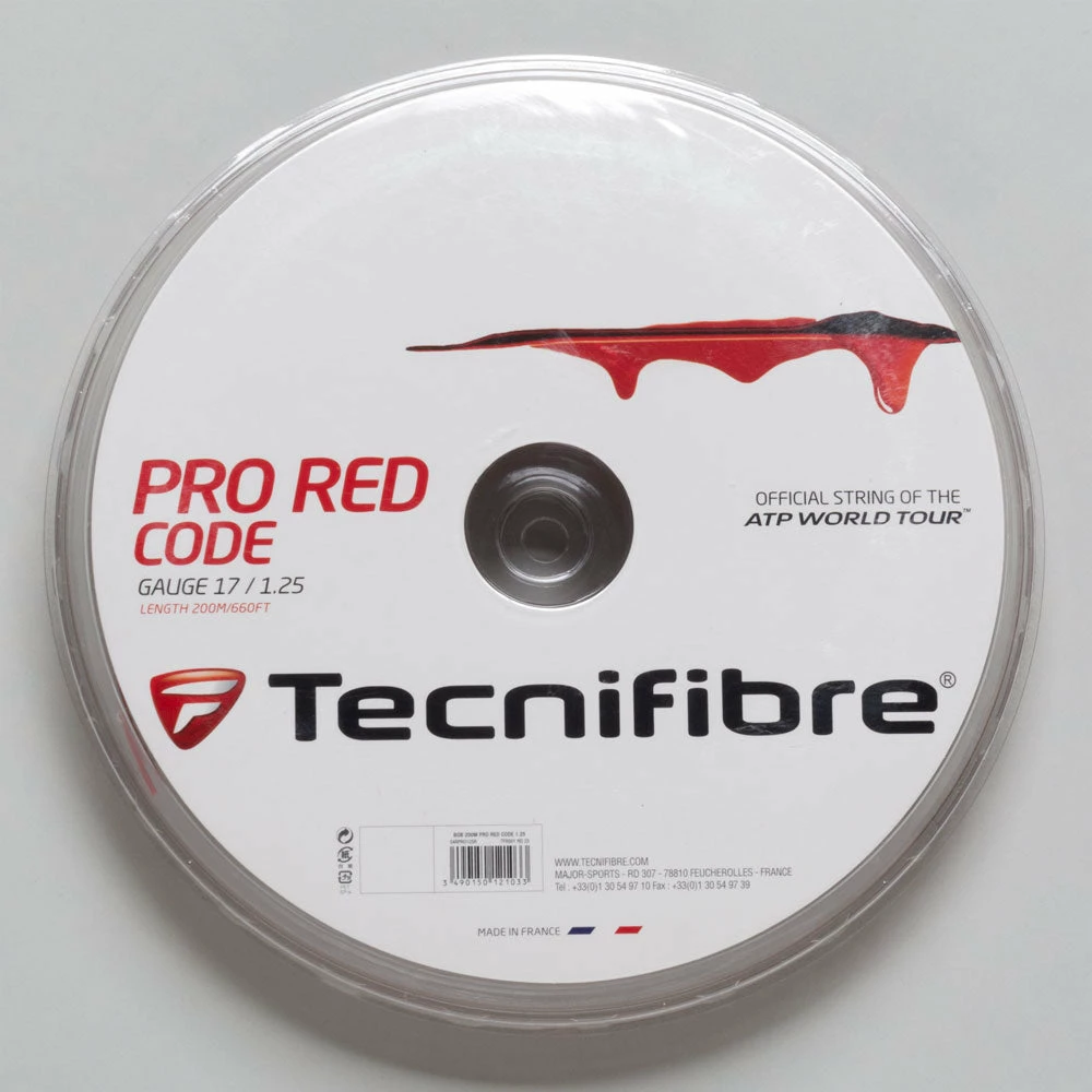 Brand new 🤩 Promo 😀 Tecnifibre Redcode 17 660' Reel ❤️ 👍 3 Tecnifibre Redcode 17 660' Reel