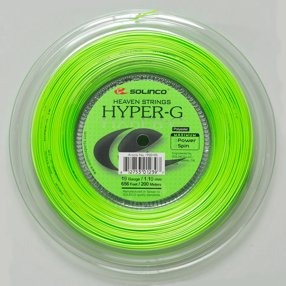 Outlet ๐ Brand new โค๏ธ Tennis Accessories Solinco Hyper-G 19 1.10 656' Reel ๐ ๐ 3 Tennis Accessories Solinco Hyper-G 19 1.10 656' Reel