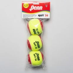 Tennis Accessories Penn QST 36 Felt Bag Of 3 Balls