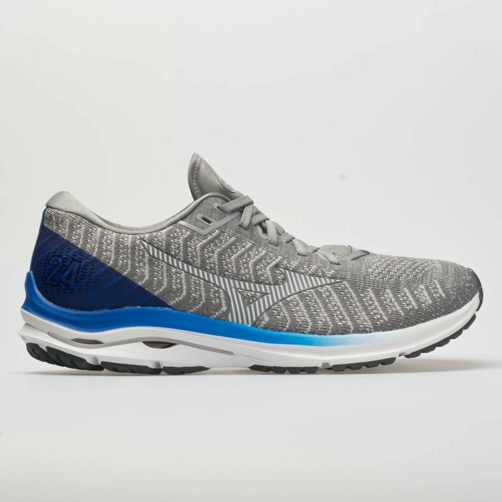Cheapest ๐ Best Pirce ๐ Mizuno Wave Rider 24 Waveknit Men's Frost Gray/White ๐ ๐ 3 Mizuno Wave Rider 24 Waveknit Men's Frost Gray/White