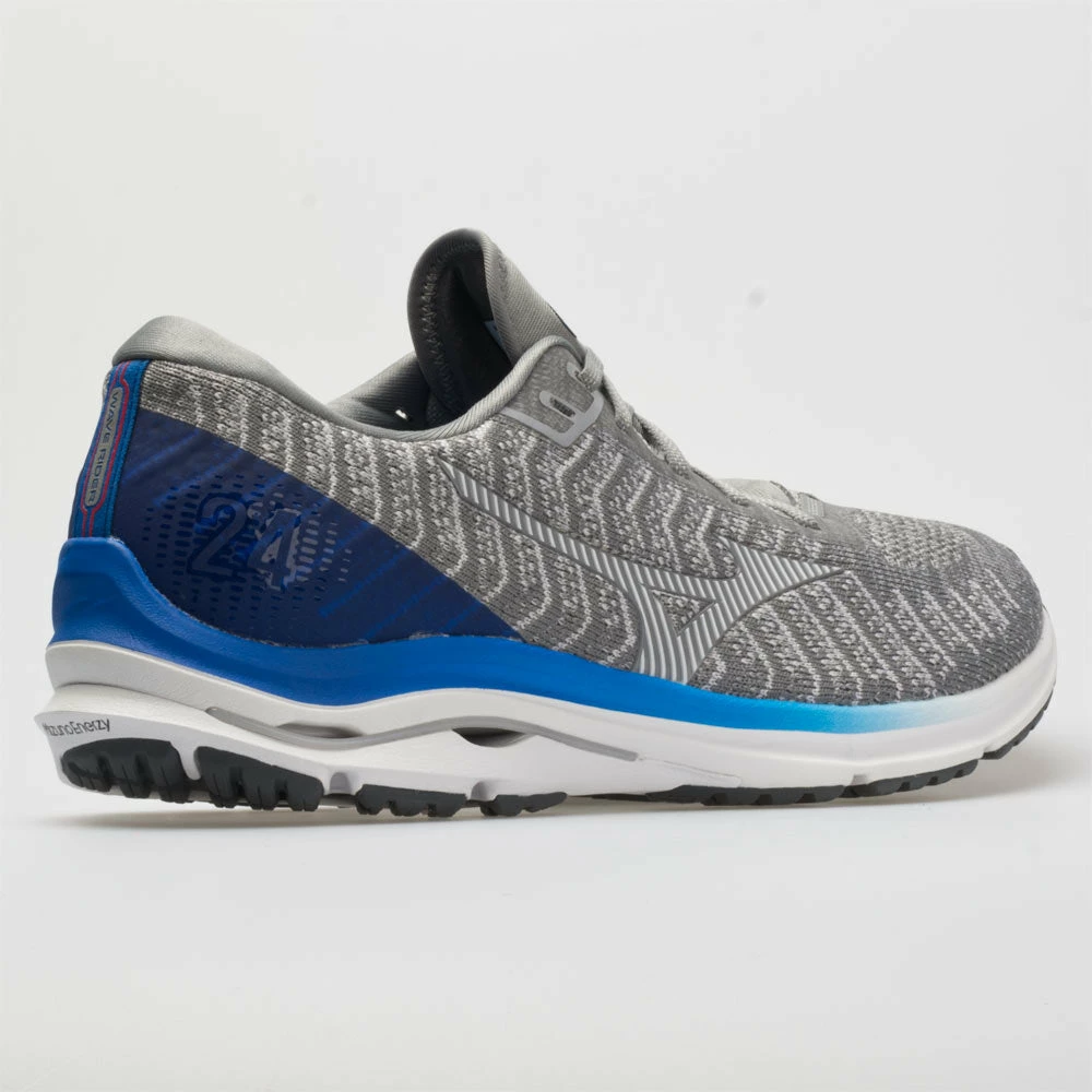 Cheapest ๐ Best Pirce ๐ Mizuno Wave Rider 24 Waveknit Men's Frost Gray/White ๐ ๐ 8 Mizuno Wave Rider 24 Waveknit Men's Frost Gray/White
