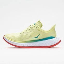 Hoka One One Carbon X 2 Men's Luminary Green/Hot Coral Running Shoes