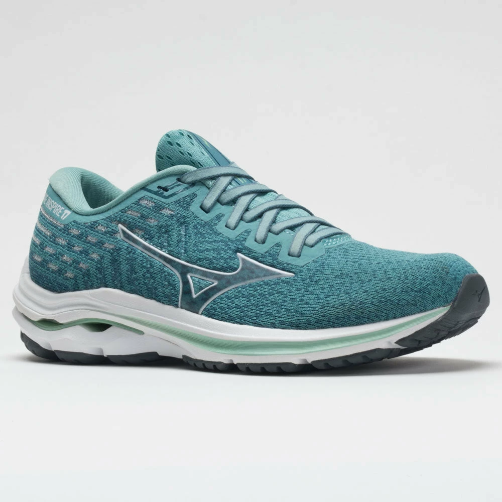 Best Sale ๐ Brand new ๐ฅ Mizuno Wave Inspire 17 Waveknit ๐ฉ Women's Dusty Turquoise/White Running ๐ ๐ Shoes ๐ ๐คฉ 7 Mizuno Wave Inspire 17 Waveknit Women's Dusty Turquoise/White Running Shoes