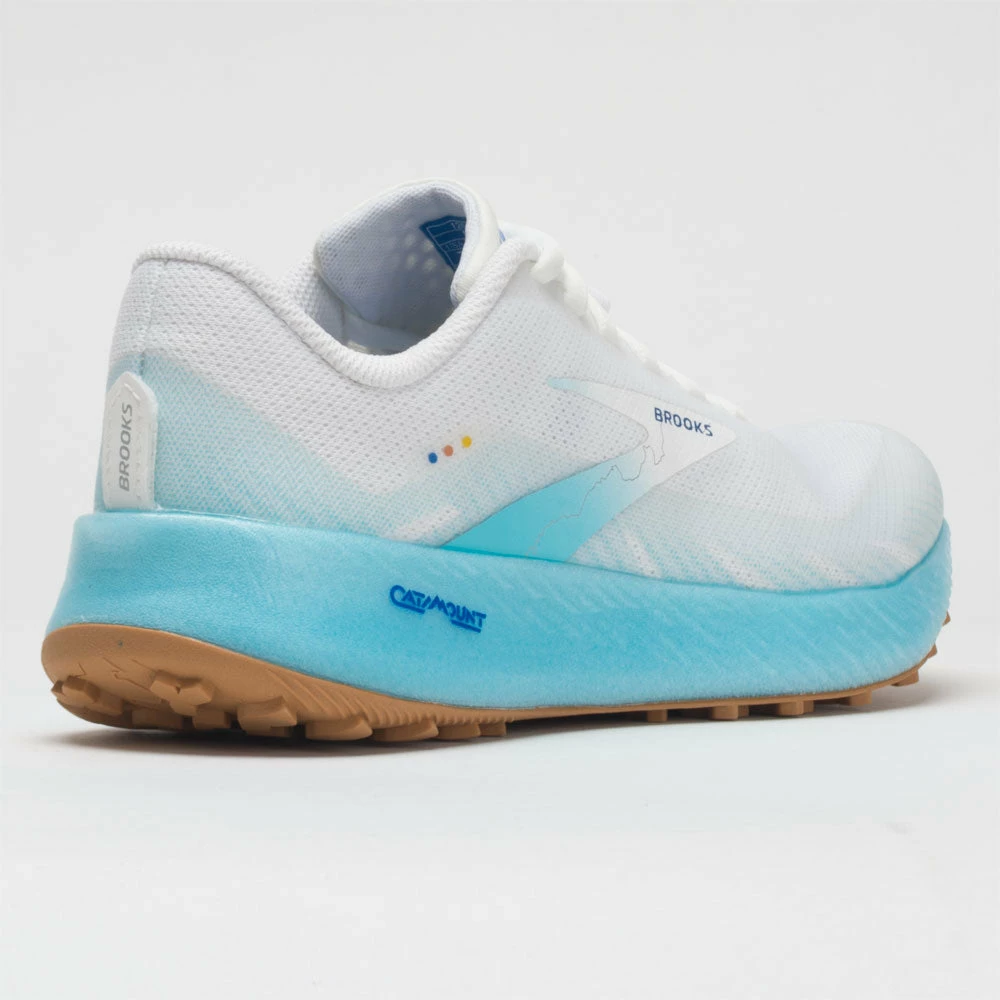 Best Sale 👍 Deals 🥰 Brooks Catamount 👩 Women's White/Iced Aqua/Blue Trail Running 👟 👟 Shoes 🔔 ❤️ 8 Brooks Catamount Women's White/Iced Aqua/Blue Trail Running Shoes