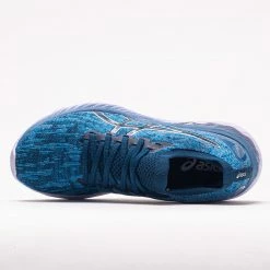 ASICS GEL-Nimbus 23 Knit Women's Gray Floss/Mako Blue Running Shoes