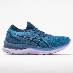 ASICS GEL-Nimbus 23 Knit Women's Gray Floss/Mako Blue Running Shoes