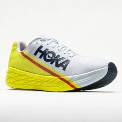 Outlet ๐คฉ Brand new โ๏ธ Running ๐ ๐ Shoes Hoka One One Rocket X Unisex White/Evening Primrose ๐ ๐ 12 Running Shoes Hoka One One Rocket X Unisex White/Evening Primrose