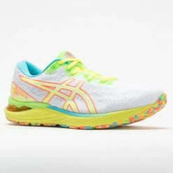 ASICS GEL-Cumulus 23 Men's White/Safety Yellow Running Shoes