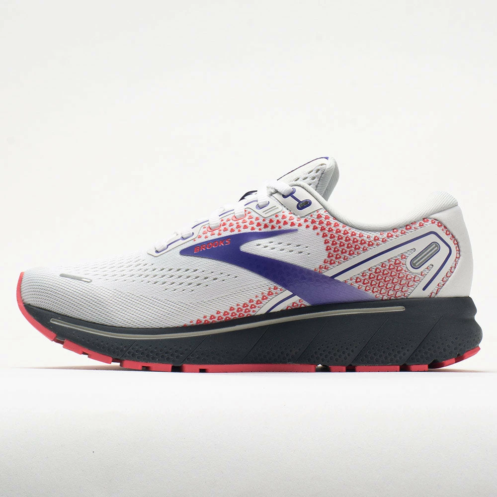 Hot Sale ✔️ Best Pirce ❤️ Brooks Ghost 14 👩 Women's White/Purple/Coral ❤️ 🥰 4 Brooks Ghost 14 Women's White/Purple/Coral