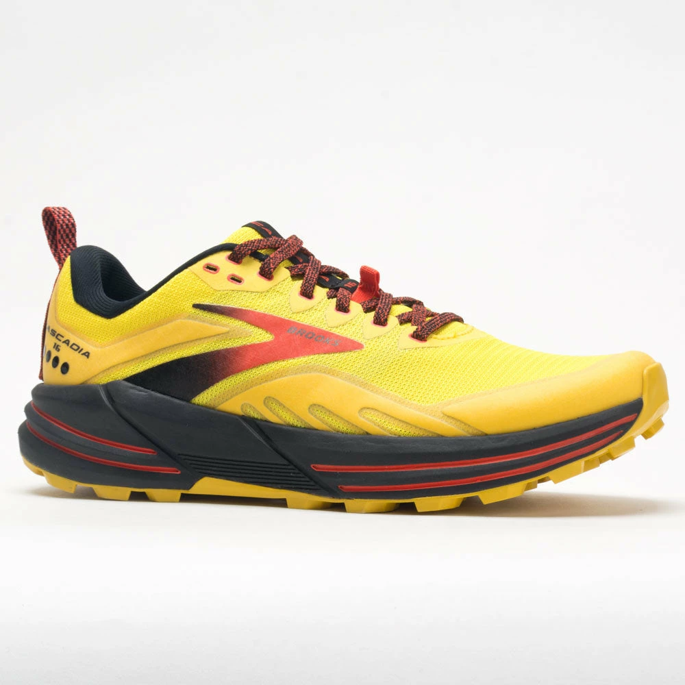 Best Pirce ๐ Flash Sale ๐ Brooks Cascadia 16 Men's Yellow/Black/Grenadine โ๏ธ โ๏ธ 7 Brooks Cascadia 16 Men's Yellow/Black/Grenadine