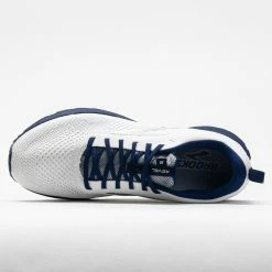 Discount ❤️ Outlet 😉 Brooks Revel 5 Men's Breakthrough Collection White/Blue Running 👞 👞 Shoes ❤️ 🔔 10 Brooks Revel 5 Men's Breakthrough Collection White/Blue Running Shoes