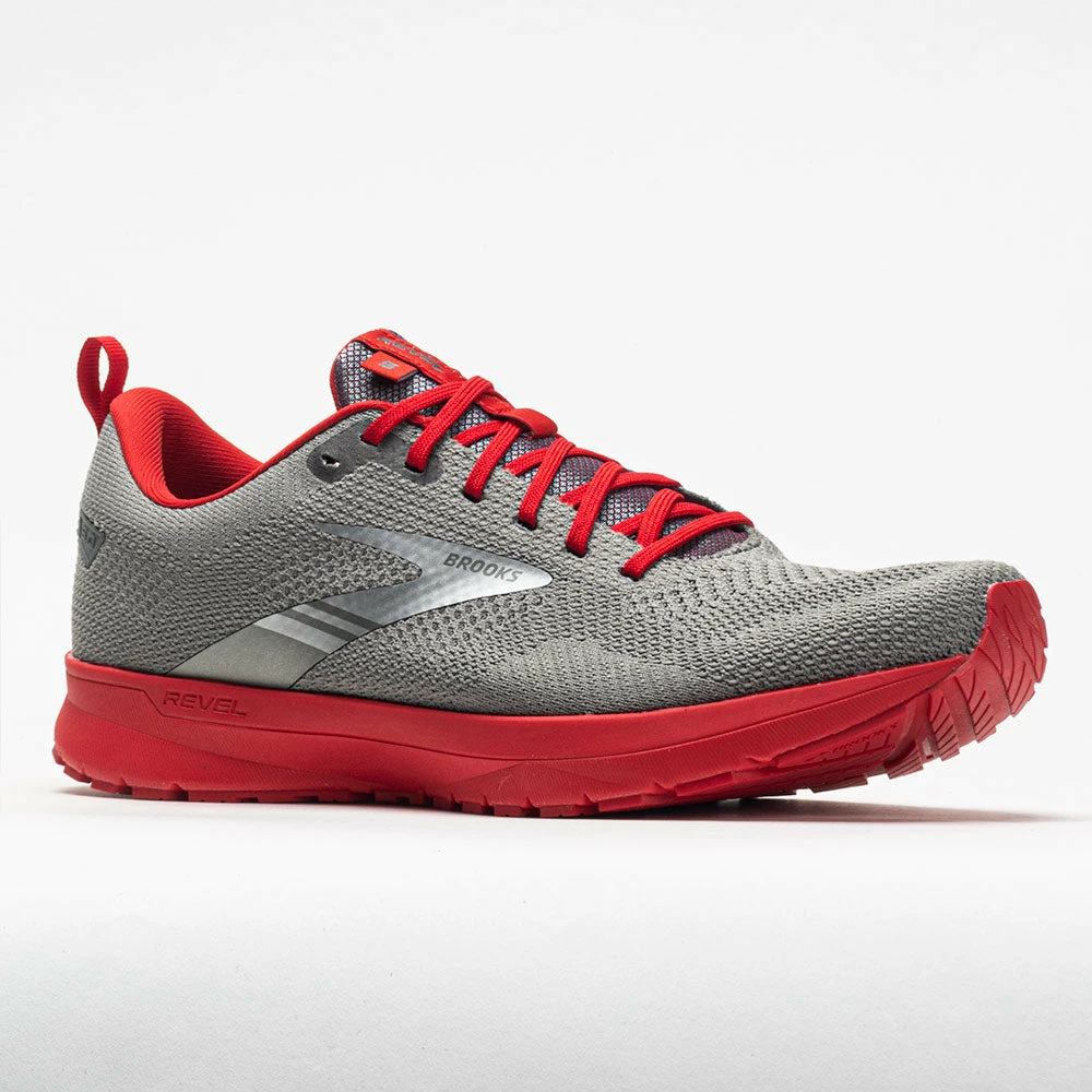Coupon ๐ Discount โค๏ธ Running ๐ ๐ Shoes Brooks Revel 5 Men's Breakthrough Collection Grey/Red ๐ ๐ 7 Running Shoes Brooks Revel 5 Men's Breakthrough Collection Grey/Red