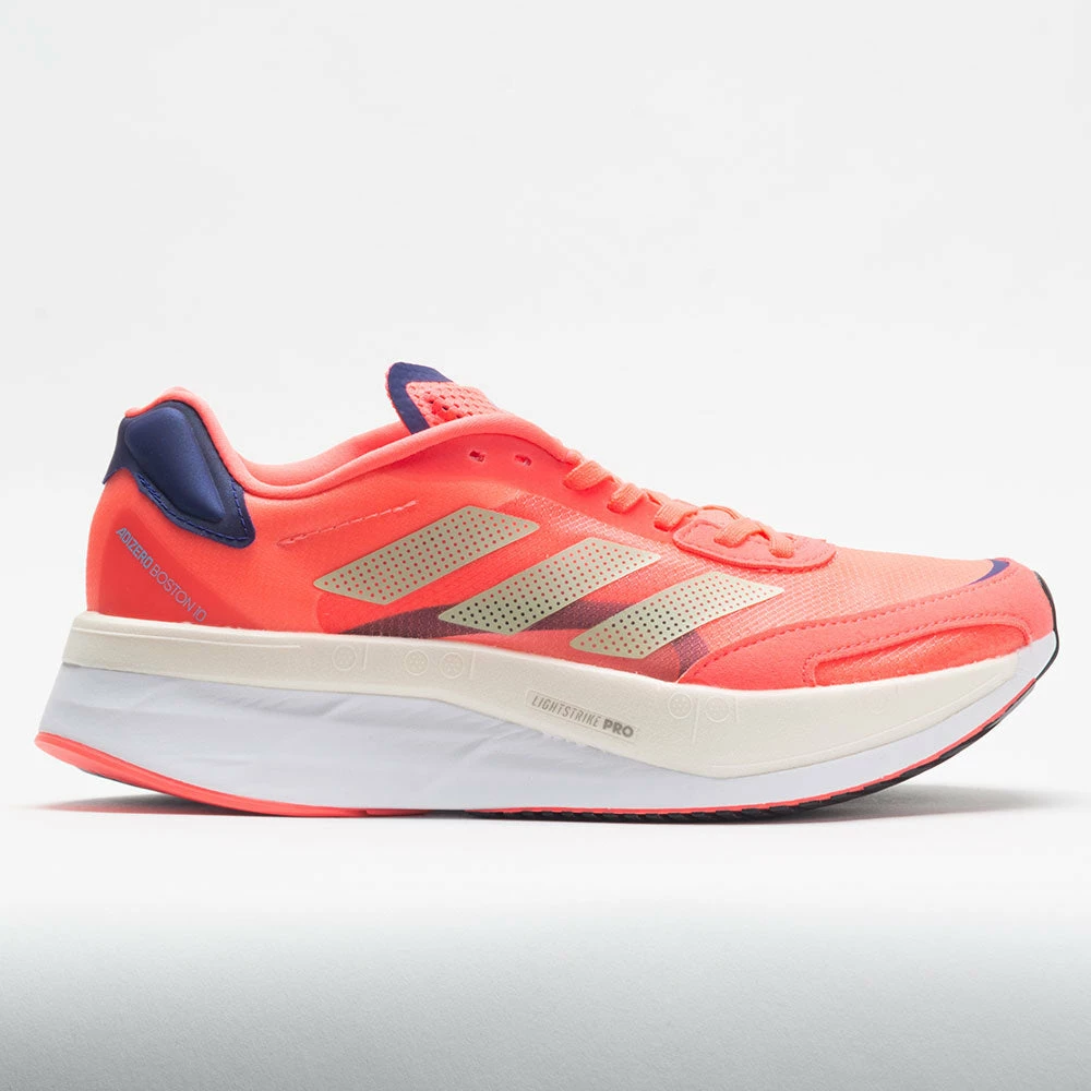 Discount ๐ Best Pirce ๐ Running ๐ ๐ Shoes Adidas Adizero Boston 10 ๐ฉ Women's Turbo/Sandy Beige/Legacy Indigo ๐ โ 3 Running Shoes Adidas Adizero Boston 10 Women's Turbo/Sandy Beige/Legacy Indigo