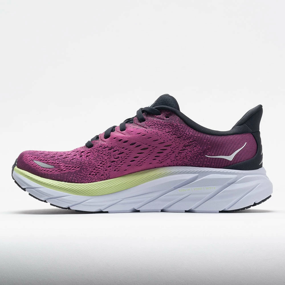 Deals 👏 Promo 😉 HOKA Clifton 8 👩 Women's Blue Graphite/Ibis Rose Running 👟 👟 Shoes 😀 😀 4 HOKA Clifton 8 Women's Blue Graphite/Ibis Rose Running Shoes