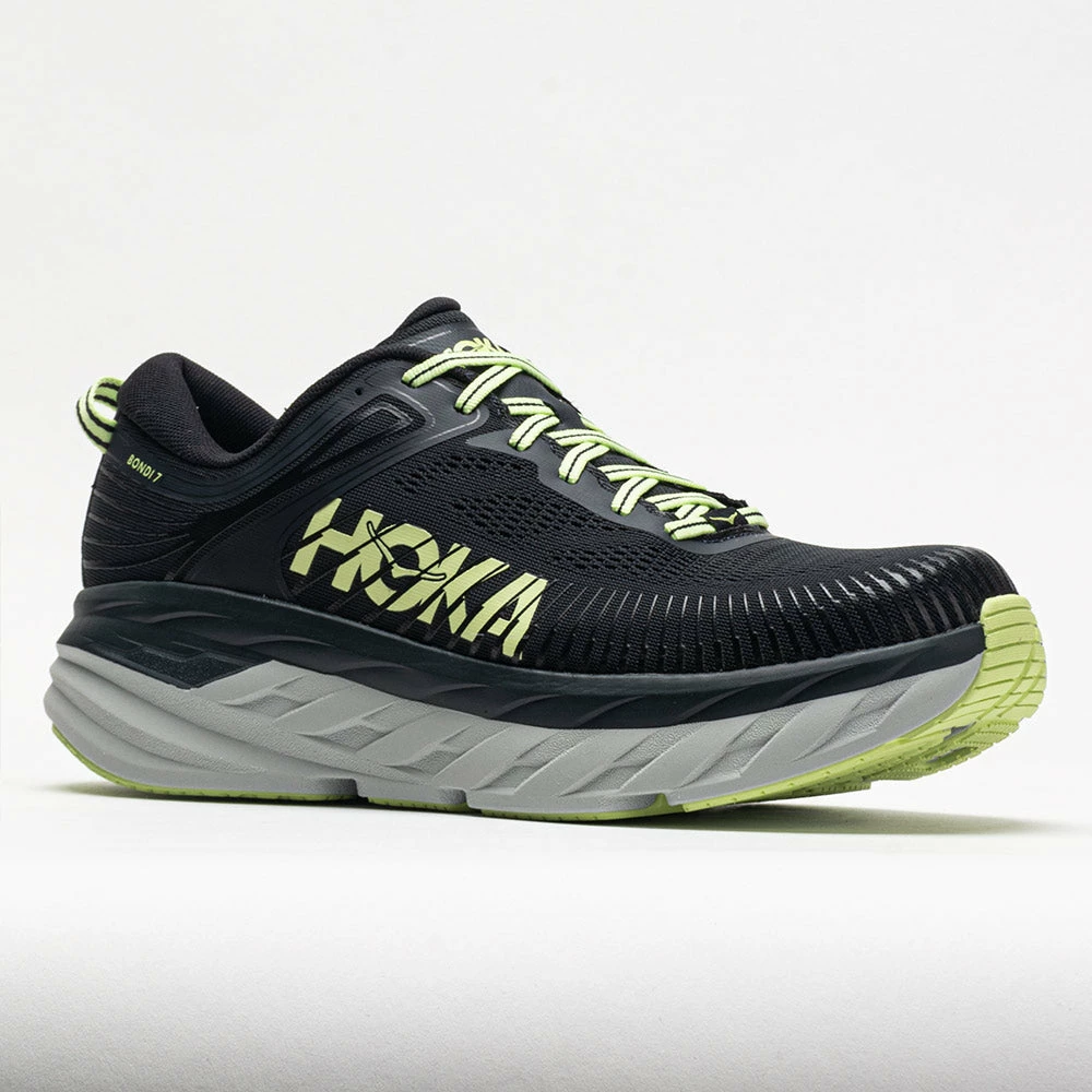 Budget 🌟 Brand new ⌛ HOKA Bondi 7 Men's Blue Graphite/Butterfly Running 👞 👞 Shoes ✔️ 🎁 7 HOKA Bondi 7 Men's Blue Graphite/Butterfly Running Shoes