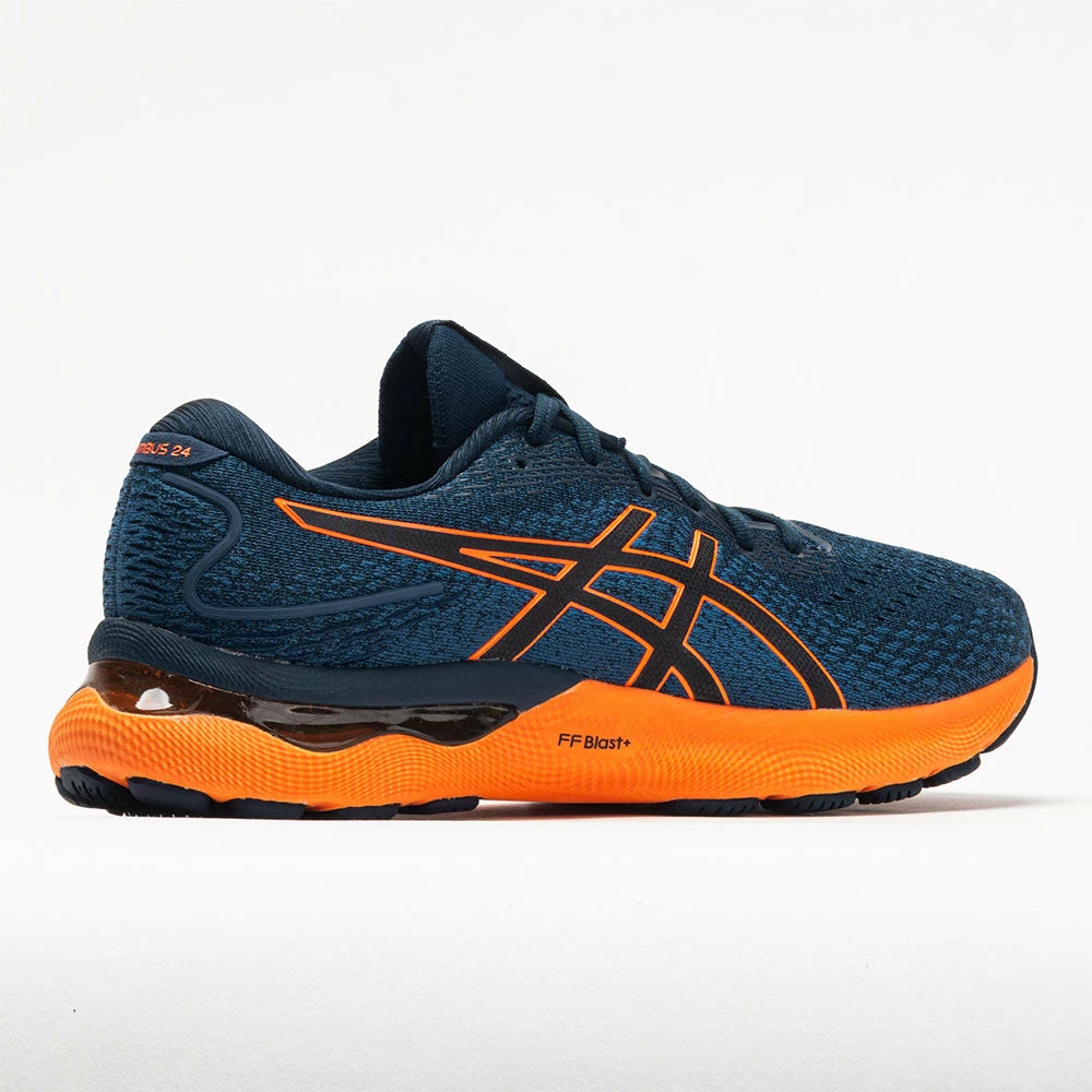 Best Sale 🔥 Flash Sale 😀 ASICS GEL-Nimbus 24 Men's French Blue/Shocking Orange ❤️ 🤩 8 ASICS GEL-Nimbus 24 Men's French Blue/Shocking Orange