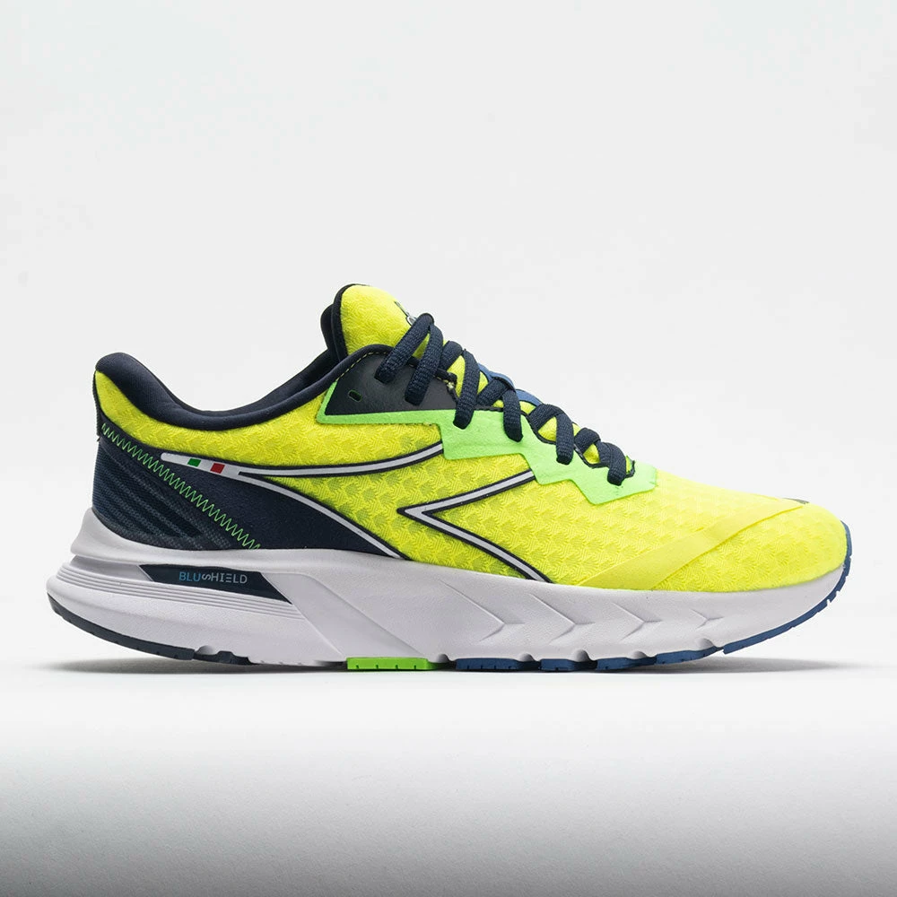 Budget โ๏ธ Brand new ๐คฉ Running ๐ ๐ Shoes Diadora Mythos Blushield Volo 2 Men's Neon Yellow/White/Black Iris โค๏ธ โจ 3 Running Shoes Diadora Mythos Blushield Volo 2 Men's Neon Yellow/White/Black Iris