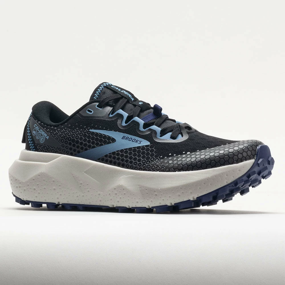 Best deal 🔔 New 👍 Brooks Caldera 6 👩 Women's Black/Blissful Blue/Grey Trail Running 👟 👟 Shoes 👏 🎁 7 Brooks Caldera 6 Women's Black/Blissful Blue/Grey Trail Running Shoes