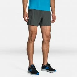 Top 10 🌟 Best Sale 🤩 Brooks Sherpa 5" 2-in-1 Shorts Men's Men's Clothing 😍 😉 24 Brooks Sherpa 5