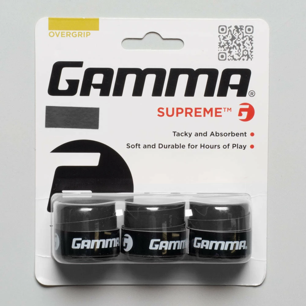 Budget โญ Wholesale ๐ Gamma Supreme Overgrip 3 Pack Tennis Accessories โ๏ธ ๐ฏ 3 Gamma Supreme Overgrip 3 Pack Tennis Accessories