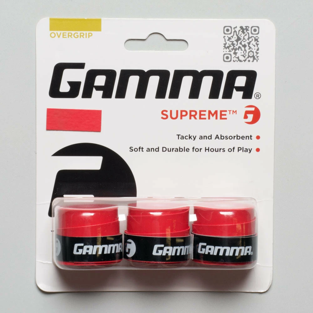 Budget โญ Wholesale ๐ Gamma Supreme Overgrip 3 Pack Tennis Accessories โ๏ธ ๐ฏ 4 Gamma Supreme Overgrip 3 Pack Tennis Accessories