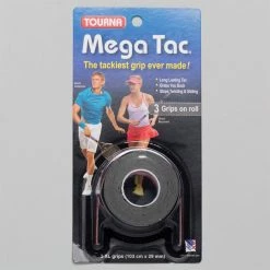 Tourna Mega Tac Overgrips 3 Pack Tennis Accessories