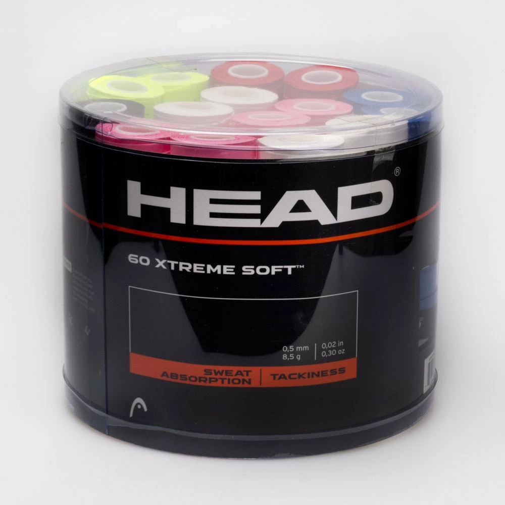 Hot Sale ๐ Best deal ๐คฉ HEAD Xtreme Soft Overgrips Jar Of 60 Tennis Accessories โค๏ธ ๐ 3 HEAD Xtreme Soft Overgrips Jar Of 60 Tennis Accessories