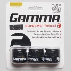 Gamma Supreme Perforated Overgrip 3 Pack Tennis Accessories