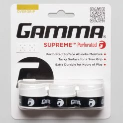 Gamma Supreme Perforated Overgrip 3 Pack Tennis Accessories