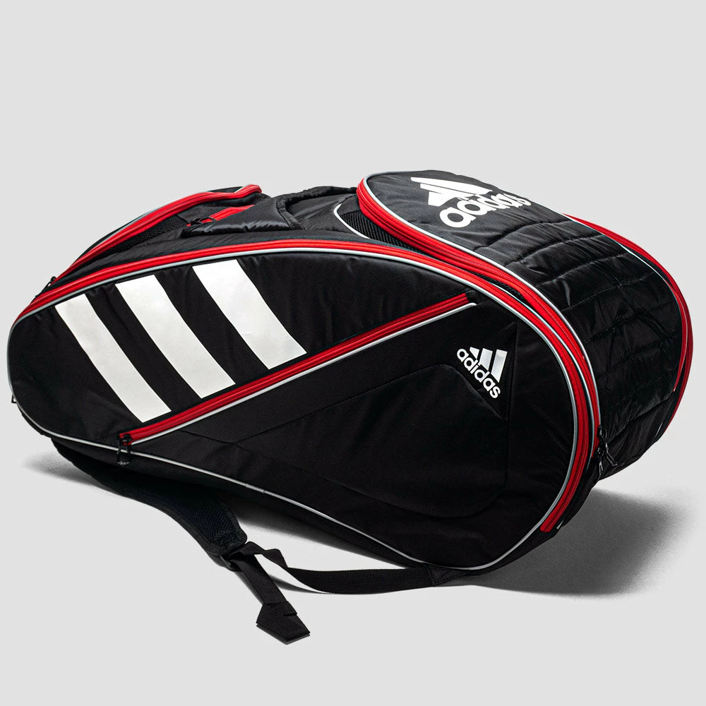 Budget ๐ Hot Sale โ Adidas Tour Tennis 12 Racquet Bag Black/White/Scarlet โ ๐ 3 Adidas Tour Tennis 12 Racquet Bag Black/White/Scarlet