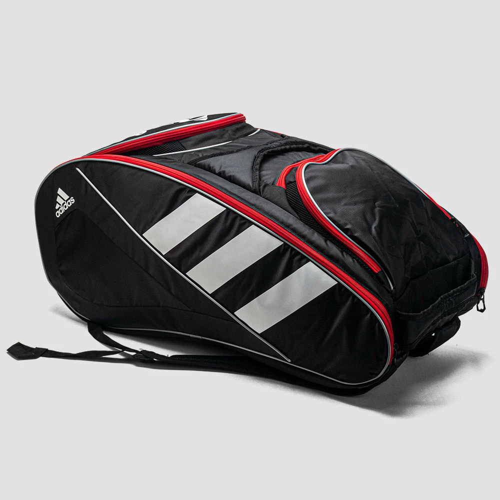 Budget ๐ Hot Sale โ Adidas Tour Tennis 12 Racquet Bag Black/White/Scarlet โ ๐ 4 Adidas Tour Tennis 12 Racquet Bag Black/White/Scarlet