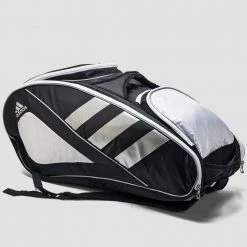Adidas Tour Tennis 12 Racquet Bag Black/White/Silver Tennis Accessories