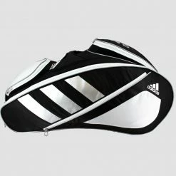 Adidas Tour Tennis 12 Racquet Bag Black/White/Silver Tennis Accessories