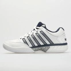 K-Swiss Hypercourt Express Leather Men's White/Navy/Silver Tennis Shoes