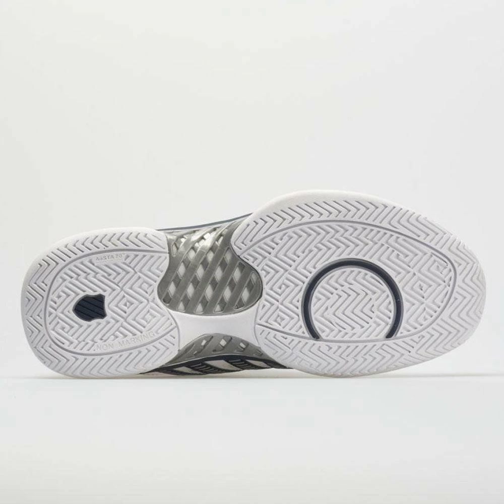 Deals ๐ Promo ๐ K-Swiss Hypercourt Express Leather Men's White/Navy/Silver Tennis ๐ ๐ Shoes ๐ ๐งจ 6 K-Swiss Hypercourt Express Leather Men's White/Navy/Silver Tennis Shoes