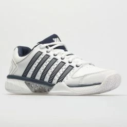 Deals ๐ Promo ๐ K-Swiss Hypercourt Express Leather Men's White/Navy/Silver Tennis ๐ ๐ Shoes ๐ ๐งจ 12 K-Swiss Hypercourt Express Leather Men's White/Navy/Silver Tennis Shoes
