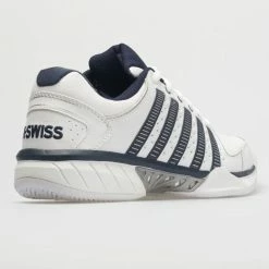 Deals ๐ Promo ๐ K-Swiss Hypercourt Express Leather Men's White/Navy/Silver Tennis ๐ ๐ Shoes ๐ ๐งจ 13 K-Swiss Hypercourt Express Leather Men's White/Navy/Silver Tennis Shoes