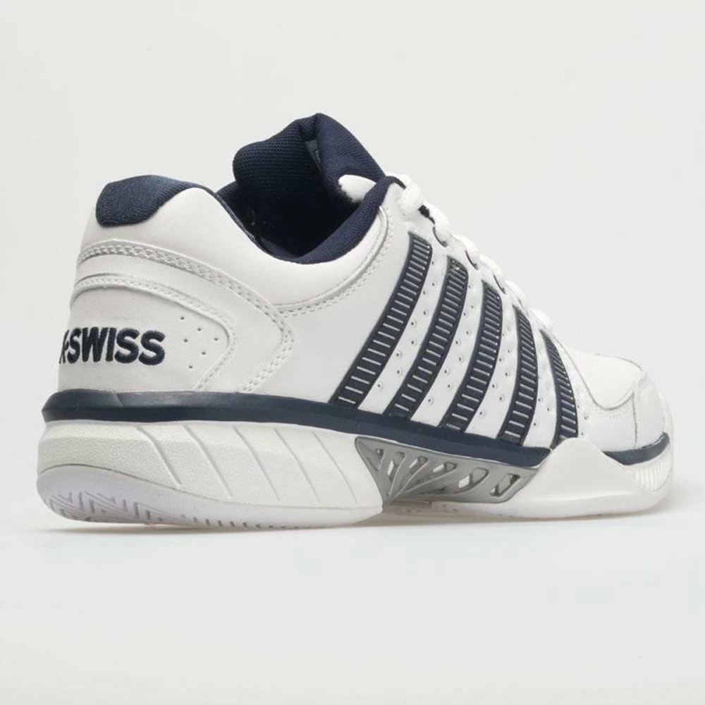 Deals ๐ Promo ๐ K-Swiss Hypercourt Express Leather Men's White/Navy/Silver Tennis ๐ ๐ Shoes ๐ ๐งจ 8 K-Swiss Hypercourt Express Leather Men's White/Navy/Silver Tennis Shoes