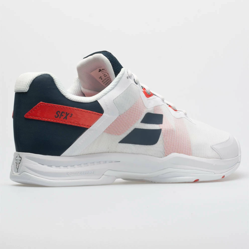 Wholesale 💯 Best Pirce ⌛ Babolat SFX3 Men's White/Estate Blue 🛒 😉 8 Babolat SFX3 Men's White/Estate Blue