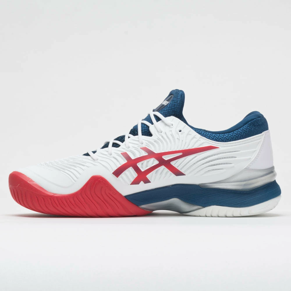 New 🌟 Hot Sale ❤️ Tennis 👞 👞 Shoes ASICS Court FF 2 Men's White/Mako Blue 🤩 ⌛ 4 Tennis Shoes ASICS Court FF 2 Men's White/Mako Blue