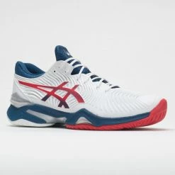 New 🌟 Hot Sale ❤️ Tennis 👞 👞 Shoes ASICS Court FF 2 Men's White/Mako Blue 🤩 ⌛ 12 Tennis Shoes ASICS Court FF 2 Men's White/Mako Blue