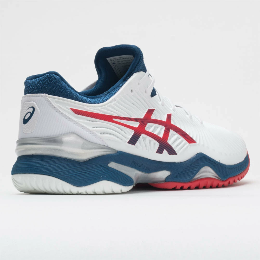 New 🌟 Hot Sale ❤️ Tennis 👞 👞 Shoes ASICS Court FF 2 Men's White/Mako Blue 🤩 ⌛ 8 Tennis Shoes ASICS Court FF 2 Men's White/Mako Blue