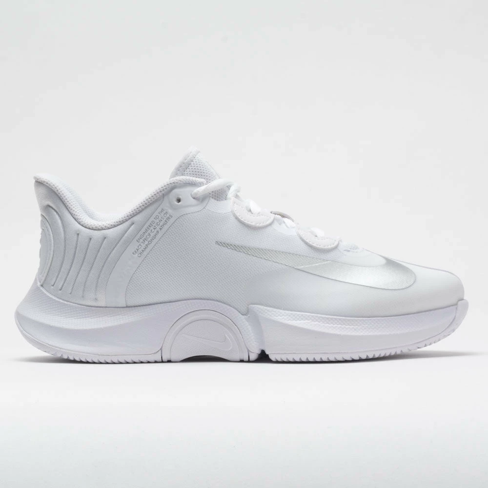 Flash Sale โ๏ธ Wholesale โค๏ธ Nike Air Zoom GP Turbo ๐ฉ Women's White/Metallic Silver Tennis ๐ ๐ Shoes ๐ โ 3 Nike Air Zoom GP Turbo Women's White/Metallic Silver Tennis Shoes
