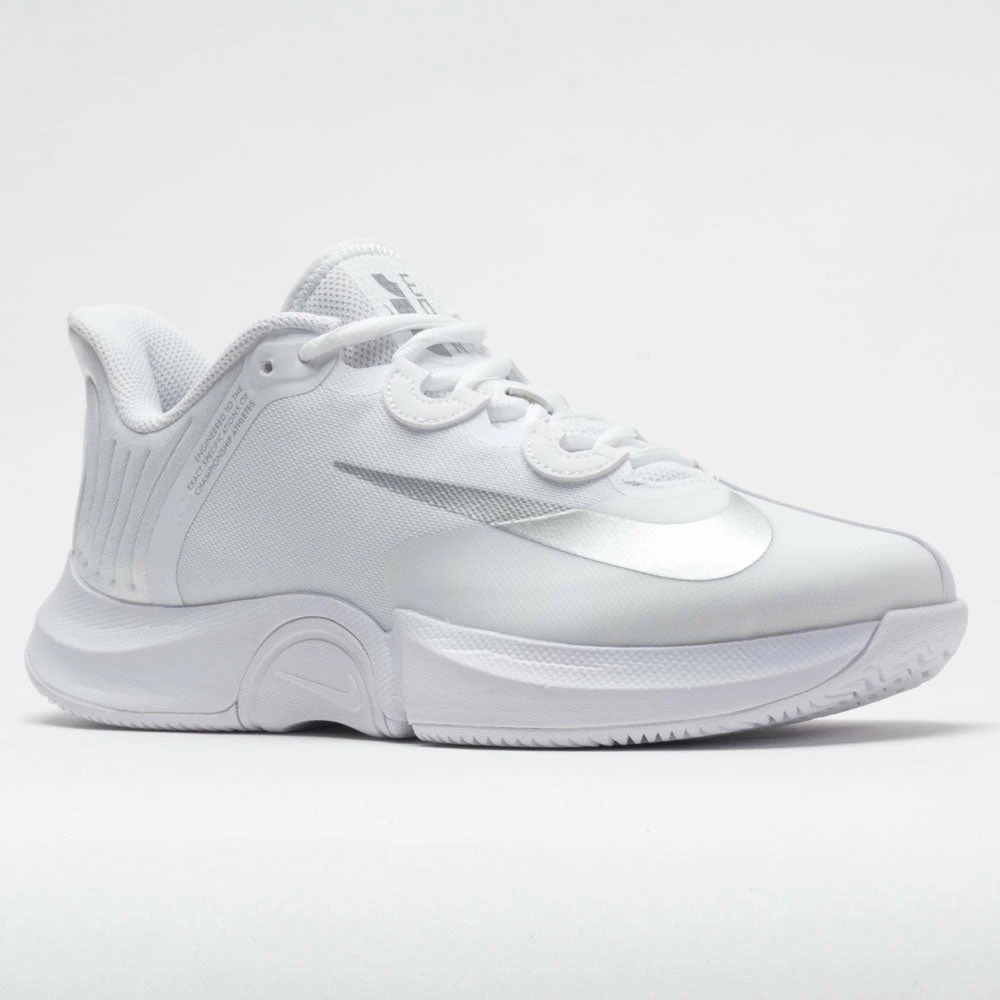 Flash Sale โ๏ธ Wholesale โค๏ธ Nike Air Zoom GP Turbo ๐ฉ Women's White/Metallic Silver Tennis ๐ ๐ Shoes ๐ โ 7 Nike Air Zoom GP Turbo Women's White/Metallic Silver Tennis Shoes