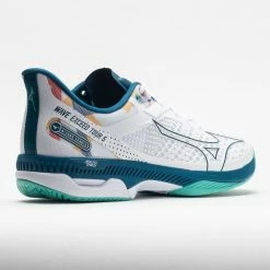 Mizuno Wave Exceed Tour 5 AC Men's White/Moroccan Blue Tennis Shoes