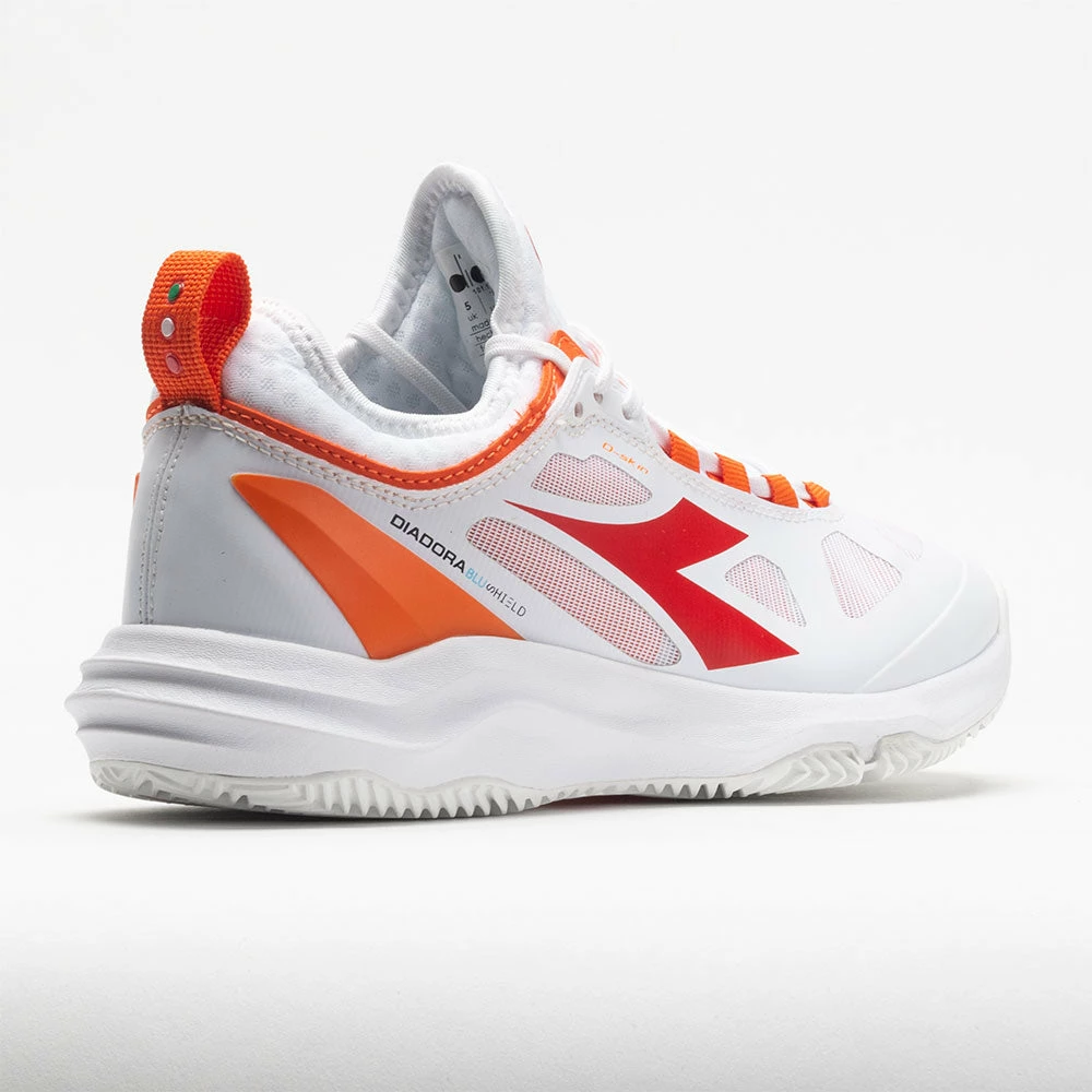 New 🎉 Deals 🥰 Tennis 👟 👟 Shoes Diadora Speed Blushield Fly Clay 👩 Women's White/Fiery Red ⭐ ✔️ 8 Tennis Shoes Diadora Speed Blushield Fly Clay Women's White/Fiery Red