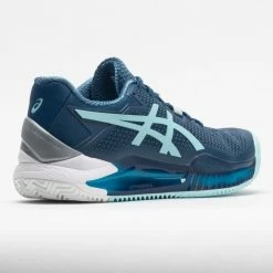 ASICS GEL-Resolution 8 Clay Women's Light Indigo/Clear Blue Tennis Shoes