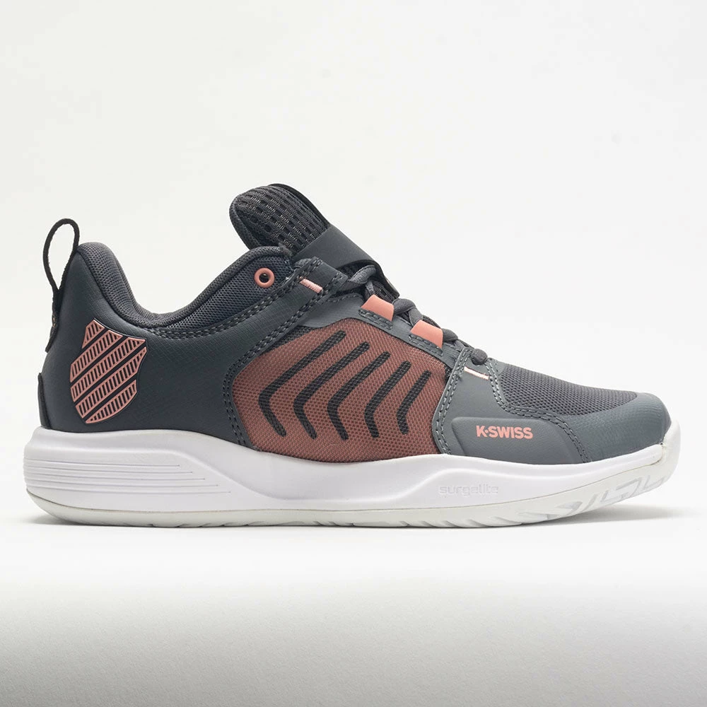 Flash Sale 🌟 Buy 🎁 K-Swiss Ultrashot Team 👩 Women's Steel Gray/Asphalt/Peach Amber 🔥 🥰 3 K-Swiss Ultrashot Team Women's Steel Gray/Asphalt/Peach Amber