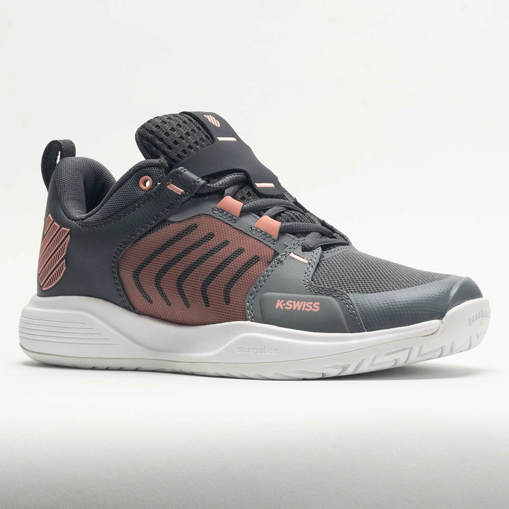 Flash Sale 🌟 Buy 🎁 K-Swiss Ultrashot Team 👩 Women's Steel Gray/Asphalt/Peach Amber 🔥 🥰 7 K-Swiss Ultrashot Team Women's Steel Gray/Asphalt/Peach Amber