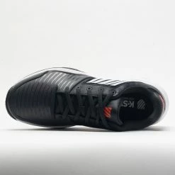 K-Swiss Court Express Men's Jet Black/White/Spicy Orange Tennis Shoes